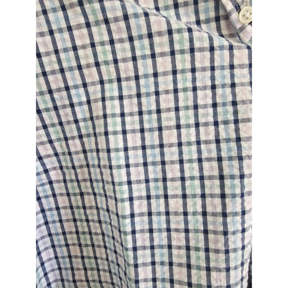 Brooks Brothers Fleece Pastel Gingham Plaid Preppy Designer Shirt XL - Picture 3 of 6